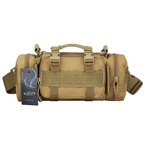 Proberos Small Tactical Carry On Bag Shoulder Bag with Adjustable Quick Release Shoulder Strap Waist Bag with Handle Multi Compartment Deployment Bag Travel Small Bag for Men Women, Khaki, 35x14x18cm Proberos Small Tactical Carry On Bag Shoulder Bag with Adjustable Quick Release Shoulder Strap Waist Bag with Handle Multi Compartment Deployment Bag Travel Small Bag for Men Women, Khaki, 35x14x18cm